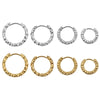 6pcs 8/10/12/14mm Stainless Steel Round Embossing Ear Rings Hoop Earrings for Women Female Girls Korea Jewelry Supplies - Image 5