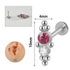1PC 316L Surgical Steel 16G Cz Labret Lip Ring Crystal Cluster Stud Earrings Ear Cartilage Tragus Helix Daith Piercing Jewelry - Image 8