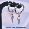 No Fade Different Length Pointed Cone Dangle Earring Stainless Steel Round Hoop Earrings For Women Men Jewelry Ear Piercing Gift - Image 33
