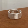 BF Club Silver Rings For Women Simple Finger Open Vintage Handmade Wide Smooth Ring Allergy For Party Birthday Gift - Image 2