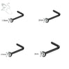 ZS 3-4Pcs/lot Gold Color Stainless Steel Nose Stud Set Heart Star Round Crystal Nose Piercing L Shape Nostril Piercing 18g/20g - Image 16