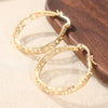 Vintage Golden Plated Hand Carved Hollow Hoop Earrings for Women Classic Daily Banquet Jewelry Accessories Crafts Gifts - Image 3