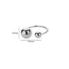 Stainless Steel Double-layer Beads Rings for Women Gold Plated Geometric Ball Bead Open Ring Aesthetic Punk Jewelry - Image 7