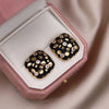 Korea jewelry gold plated black baking paint stereo zircon water drop earrings elegant women's daily accessories - Image 13