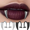 1pair Stainless Steel Personalised Sharp Teeth Fake Piercing Lip Ring Punk Exaggerated Jewelry for Women Gothic Body Jewelry - Image 1