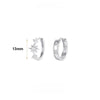 Silver Zircon Star Asymmetry Hoop Earrings For Women Party Classic Jewelry Small Niche Minimalist Accessories - Image 2