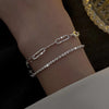 Rhinestone Accent Stainless Steel Bracelet in Multiple Styles - Image 9