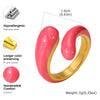 Chunky Open Twist Stackable Rings for Women, Blue Geometric Bold Enamel Crossover Statement Ring Band - Image 8