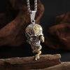 Vintage Gothic Snake Coiled Demon Skull Pendant Necklace for Men Boys Rock Party Halloween Jewelry Gift - Image 1