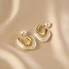 Gold Color Pearl Irregular for Women Korean Design Rhinestone Round Geometric Earring Party Girls Gifts Jewelry - Image 6