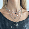Stainless Steel Spiral Pendant Necklace with Layered Chain and Star Charm - Image 4