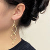 Spiral Women's Hook Earrings Hollow Twist Geometric Statement Long Hanging Earrings Wraped Oval Metal Pendants Earrings - Image 6