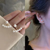 Imitation Pearl Earring for Women Gold Color Round Stud Earrings Korean Delicate Irregular Design Unusual Jewelry - Image 7