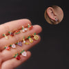 Fruit Charm Huggie Earrings with Colorful Stone Accents - Image 5