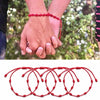 6pcs/set Handmade 7 Knots Red String Bracelet for Lover Protection Lucky Amulet and Friendship Braid Rope Wristband Jewelry Gift - Image 4