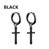 1 Pairs Punk Stainless Steel Stud Earrings Black Earrings Set For Men Women Vintage Hip Hop Piercing Ear Jewelry Accessories - Image 9