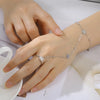 Ring Bracelets for Women Heart Clover Paperclip Chain Hand Chain Finger Bangle Stainless Steel Adjustable Wrist Jewelry - Image 4