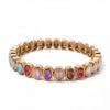 6x8mm Enamel Crystal Bracelets For Women Gold Color Zirconia Rhombus Bead Elastic Bangle - Image 8