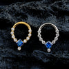 Titanium Square CZ Hinged Segment Septum Ring Daith Helix Hoop Earring Nose Piercing Body Jewelry - Image 2