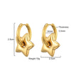 Classic Stainless Steel Heart Star Hoop Earrings For Women Punk Hip Hop Gold Silver Color Jewelry Female Gift Earrings oorbellen - Image 5