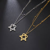 Him Heartagram Star Pendant Necklace Stainless Steel Heart Pentagonal Chain Necklace Women Couple Jewelry Wedding Gift - Image 25