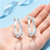 Noble Silver Star Twisted Line Earrings Jewelry Versatile Hoop Earrings For Women Jewelry Birthday Party Gifts - Image 1