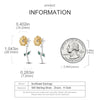 Colorful Cubic Zirconia Huggie Hoop Earrings in Flower Butterfly and Clover Designs - Image 33
