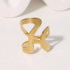 Stainless Steel Irregular Wave Rings for Women Men Creative Gold Color Adjustable Opening Ring Female Statement Jewelry Gifts - Image 9