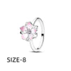 silver butterfly cherry blossom jewelry Valentine's Day/birthday girlfriend gift ring earrings necklace - Image 14