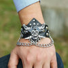 Hip Hop Rock PU Leather Bracelet Men and Women Punk Spikes Rivets Skull Heart Cross Creative Party Bracelet Jewelry Accessories - Image 6