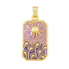 Brass Heart with CZ Zirconia Paved Charm Pendant, Gold Plated Zircon Jewelry Finding Supplies - Image 42
