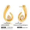 Stainless Steel Spiral Hoop Earrings Unusual Anti Allergic Metal Gold Color Jewelry Party Gift - Image 11