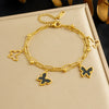 316L Stainless Steel Golden Heart Geometry Zircon Minimalist Series Bracelet Lady Wrist Chain Jewelry - Image 33