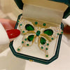 Women Elegant Emerald Crystal Butterfly Brooches Badges Classic Lady Dress Suit Pins Jewelry - Image 5