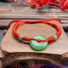 Jade Donut Bracelet Agate Chalcedony Bangle Gift Men Carved Accessories Beaded Jewelry - Image 5