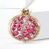 Rhinestone Pomegranate Brooches for Women Unisex Enamel Fruit Pins Office Party Friend Gifts Jewelry Accessories - Image 3