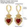 Chrismas Cute Heart Earrings for Women Gold Color Piercing Ear Rings Jewelry Excellent Quality - Image 14