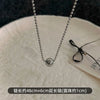 Personality Design Silver Color Stainless Steel Beaded Ball Pendant Necklace for Women Double Layer Hip Hop Rock Chokers Jewelry - Image 7