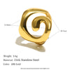 Spiral Open Series Ring Twisted Multi-layered Ring Hammed Flower Stainless Steel Jewelry Accessories - Image 12