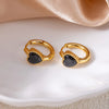 316L Stainless Steel Heart Water Drop Square Zircon Hoop Earrings For Women Men Personality Design Jewelry Gifts - Image 19