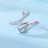 Miseff Silver Ring Cute Panda Whale Hummingbird Dragonfly Adjustable Open Ring Jewelry Gifts - Image 3