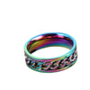 Titanium Steel Rotatable Chain Rings for Women Men Spinner Ring Decompression Multifunctional Chain Ring Bottle Opener Ring Gift - Image 5