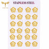 12 Pairs Set Golden Stainless Steel Flower Stud Earrings For Women Girls Ear Jewelry Gifts Bulk - Image 1