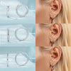 Silver Minimalist Huggie Hoop Earrings, Gold Plated Cartilage Piercing Daily Earrings Ear Cuff for Women - Image 4