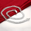 Men's 10 mm Curb Chain Necklace in Silver Tone - Image 10