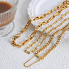 Jewelry Set 316L Stainless Steel Gold Color Geometric Chain Necklace Bracelets For Women Girl - Image 3