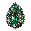 Crystal Flower Brooches for Women Unisex Water Drops Pins Friends Party Gifts Banquet Jewellery Accessories - Image 8