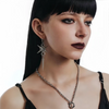 Gothic Stainless Steel Hoops Spike Piercing Long Dangle Earrings Handmade Punk y2k Chainmail Rivet Drop Earrings Rock Jewelry - Image 2