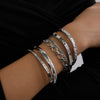 Textured Stainless Steel Open Cuff Bangle in Gold-Tone or Silver-Tone - Image 6