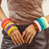 10 Colors Round Geometric Acrylic Resin Bangles Exaggeration Multicolor Wide Bangles Bracelets Women Men Jewelry - Image 2